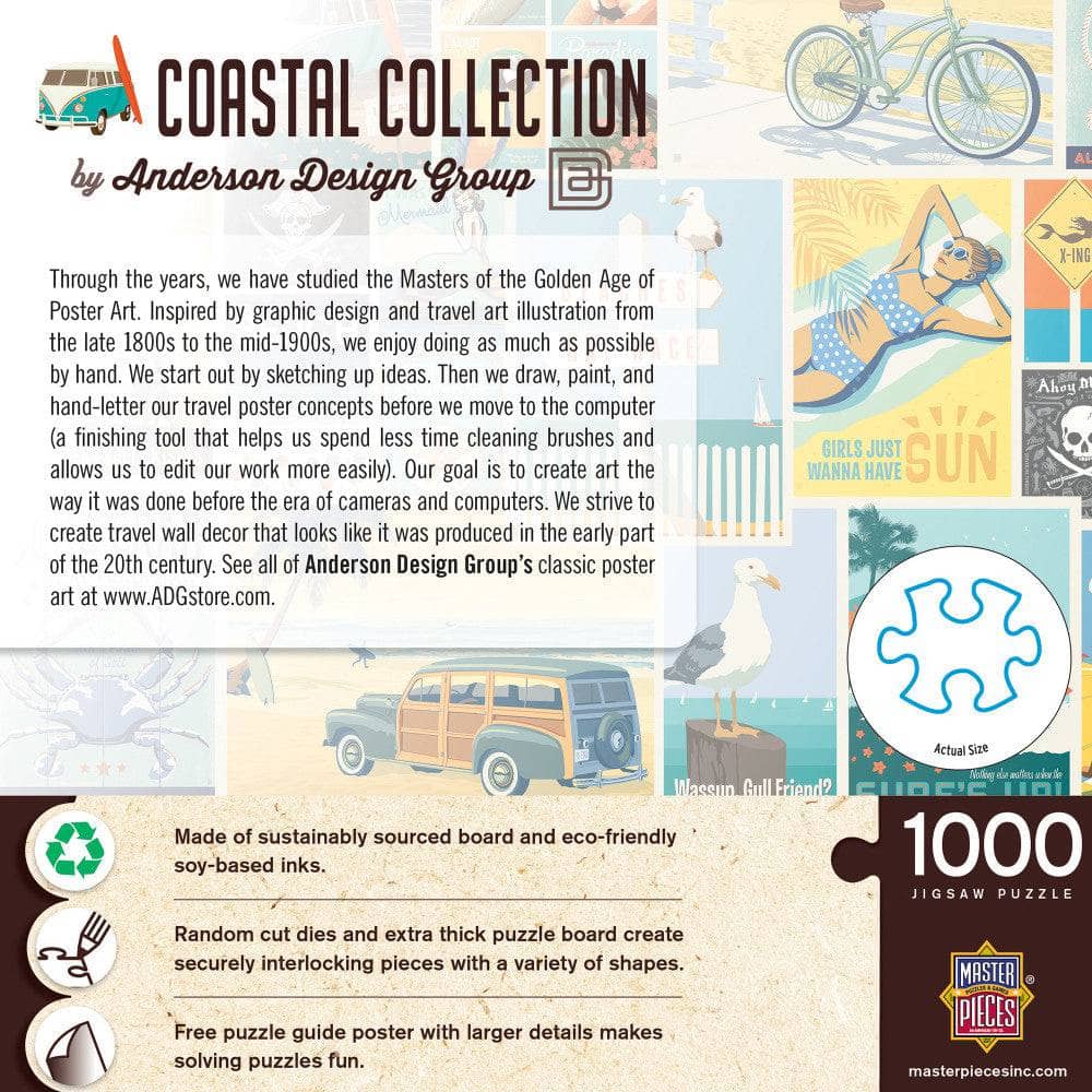 Vintage Posters - Coastal Collection 1000 Piece Jigsaw Puzzle - NEW
