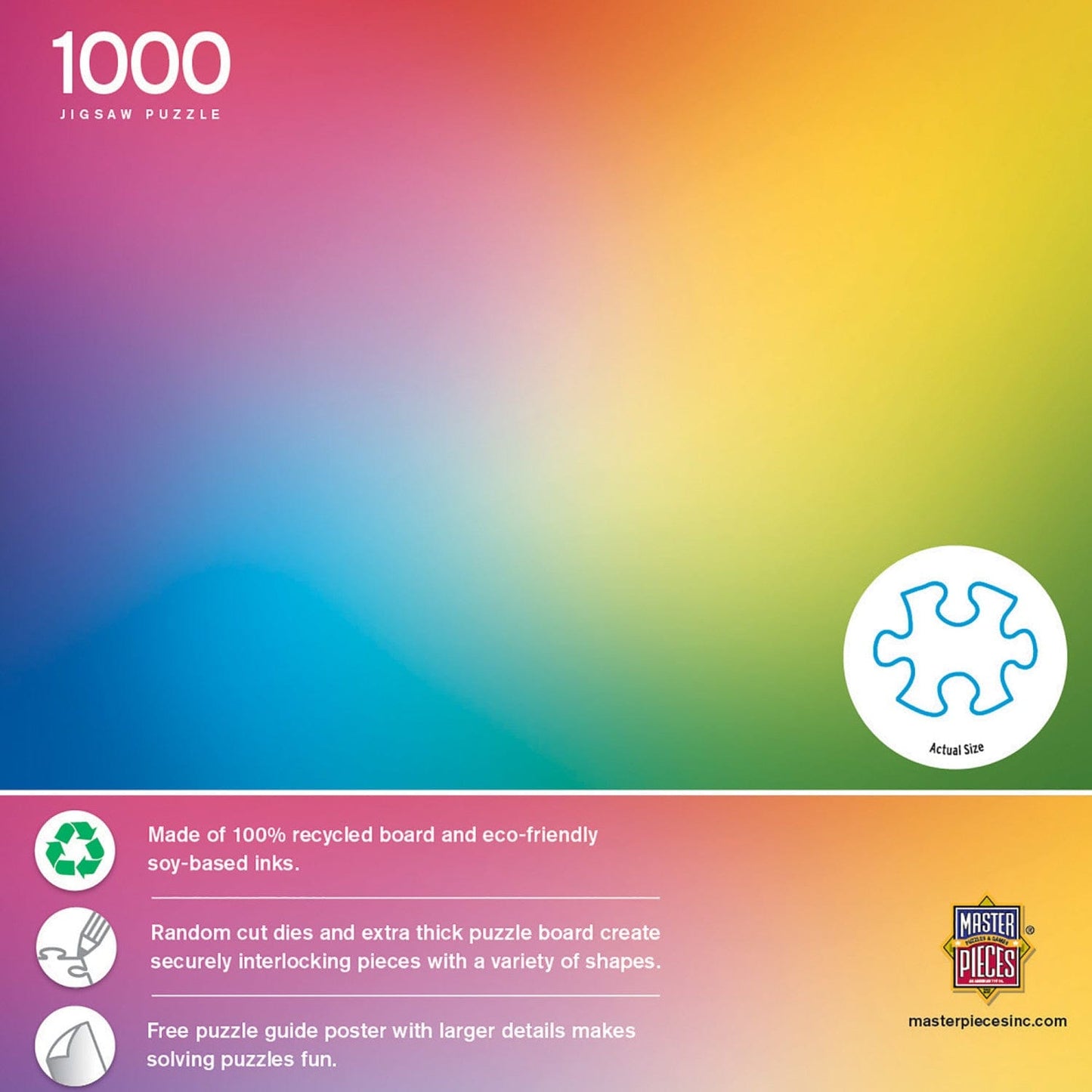 Rainbow Gradient 1000 Piece Jigsaw Puzzle - NEW