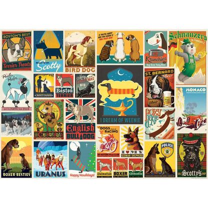Vintage Posters - Dog Lovers 1000 Piece Jigsaw Puzzle