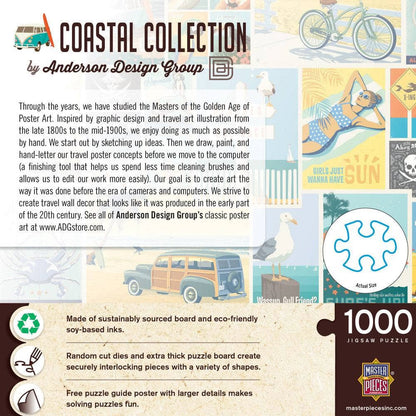 Vintage Posters - Coastal Collection 1000 Piece Jigsaw Puzzle - NEW